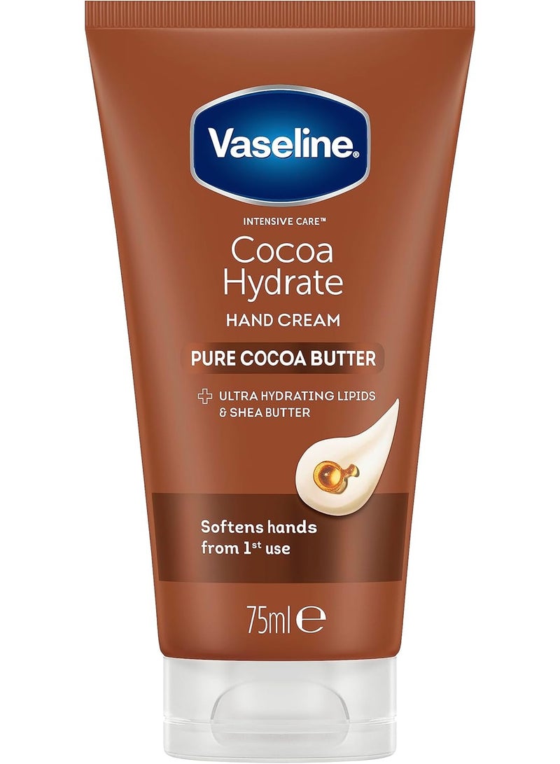 Vaseline Intensive Care Cocoa Hydrate moisturiser with ultra-hydrating lipids and shea butter Hand Cream for dry hands 75 ml - Image 1
